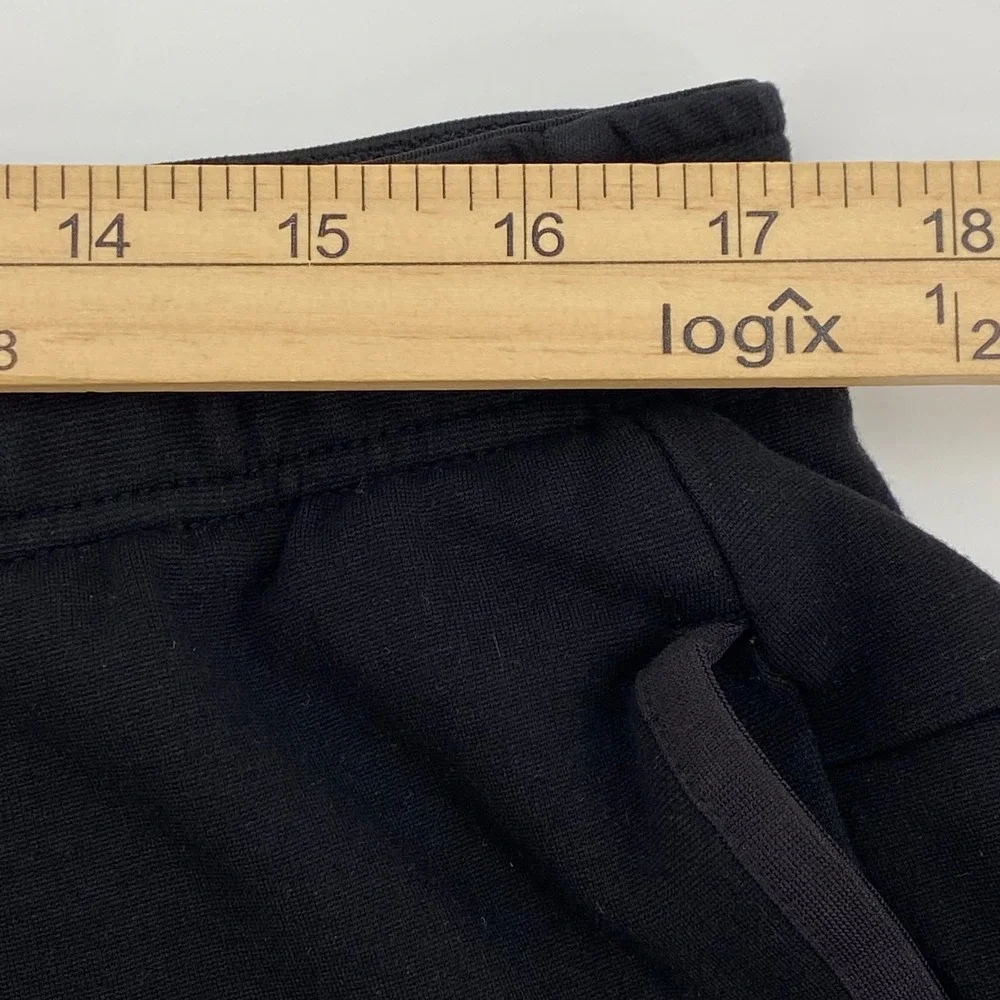 Theory Mens XL Black Tapered Jogger Pants Ankle Zip Elastic Drawstring Waist